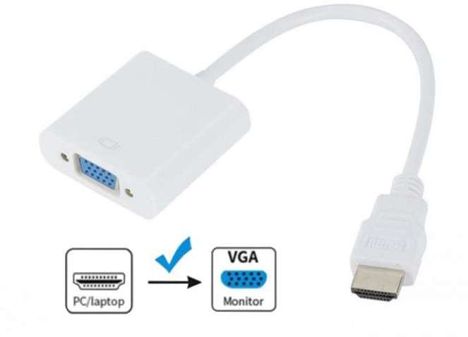 Адаптер  HDMI to VGA F(Monitor) STLab емулятор монітора, без дод. кабелів white