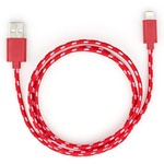 Кабель USB 2.0 AM to Lightning 2color nylon 1m red Vinga (VCPDCLNB31R)