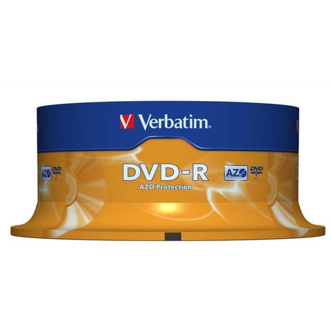 Диск DVD-R Verbatim 4.7Gb 16X CakeBox 25шт (43522)