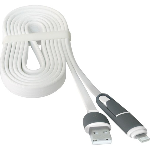 Кабель  USB10-03BP USB - Micro USB/Lightning, white, 1m Defender (87493)