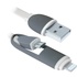 Кабель  USB10-03BP USB - Micro USB/Lightning, white, 1m Defender (87493)
