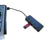 USB концентратор (Hub) Lapara (LA-SLED4) Black 4 порта USB 2.0