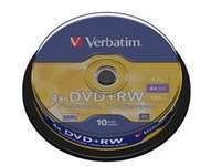 Диск DVD+RW Verbatim (43488) 4.7GB 4x Cake, 10шт Silver