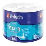Диск CD-R Verbatim 700MB/52x CakeBox Extra 50 шт