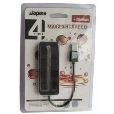 USB концентратор (Hub) Lapara (LA-SLED4) Black 4 порта USB 2.0