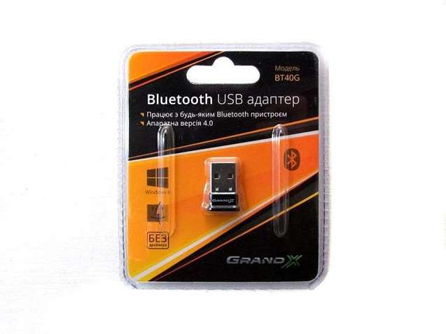 Bluetooth адаптер Bluetooth Grand-X V4.0/4.1Master&Slave Low Energy LTE (BT40G)