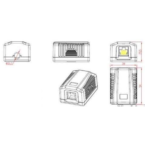Розетка RJ45 Cablexpert 6 cat ,внешняя NCAC-1F6-01