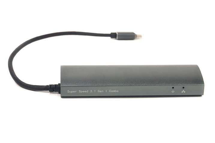USB HUB PowerPlant (CA910557) USB 3.0 2 порта + 1 порт Type-C USB 3.1 + Gigabit Ethernet