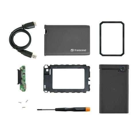Кишеня зовнішня Transcend USB 3.0 Rubber TS0GSJ25CK3