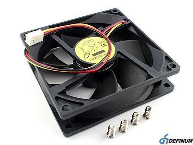 Кулер Gembird FANCASE-2 90x90x25мм, 3pin