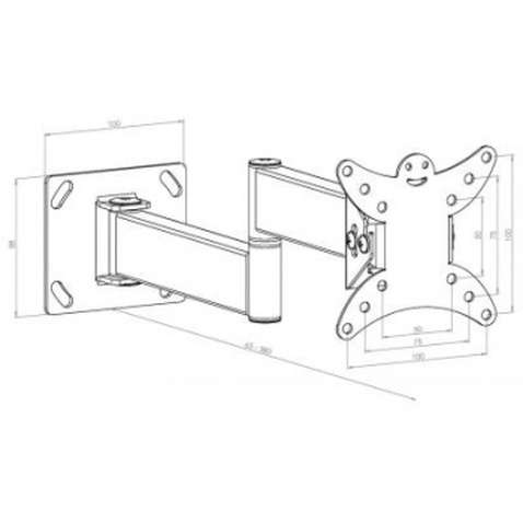 Кріплення настінне ТВ KSL WM113T 15"- 26" похило-поворотне