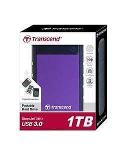 Зовнішній жорсткий диск HDD Transcend 1TB USB3.0 2.5" StoreJet (TS1TSJ25H3P)