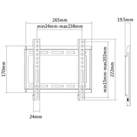 Кріплення настінне BRATECK KL22-22F 23"-42"