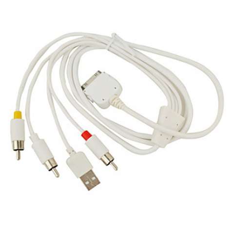 Кабель AV Cable+USB Iphone 3G/4G 1.8m White