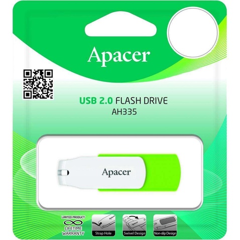 Флешка 64GB USB 2.0 Apacer AH335  Green