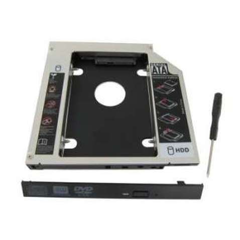 Фрейм-перехідник 2.5" для ноутбука (Laptop 2nd HDD Caddy) Maiwo NSTOR-9, 9.5mm, SATA, Aluminium