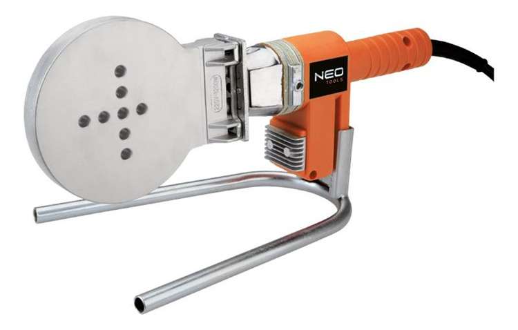 Паяльник для пластикових труб NEO Tools, 650 Вт, 4 насадки, PTFE-покриттяб, 260°С, 6,9кг, кейс 21-00