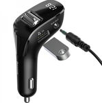 Зарядний пристрій з FM-модулятором Baseus Streamer F40 AUX wireless MP3 car charger Black