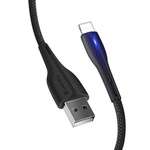 Кабель USB ColorWay USB-Lightning, 2.4А, 1м, PVC + Led, Black (CW-CBUL034-BK)