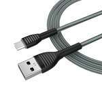 Кабель  1m USB 2.0 (AM/Micro USB) ColorWay (CW-CBUM041-GR) (braided cloth) 3.0А Grey