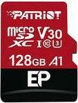 Карта пам'яті MicroSDXC 128GB UHS-I/U3 Class 10 Patriot EP A1 R90/W80MB/s + SD-adapter (PEF128GEP31MCХ)