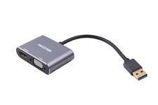 Адаптер-перехідник  USB-A на HDMI/VGA Maxxter