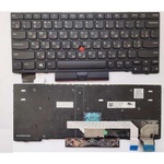 Клавіатура ноутбука  Lenovo ThinkPad X280 чорна с чорною,трек (A46075)
