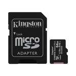 Карта пам'яті  MicroSDXC  64GB UHS-I Class 10 Kingston Canvas Select Plus R100MB/s + SD-адаптер (SDCS2
