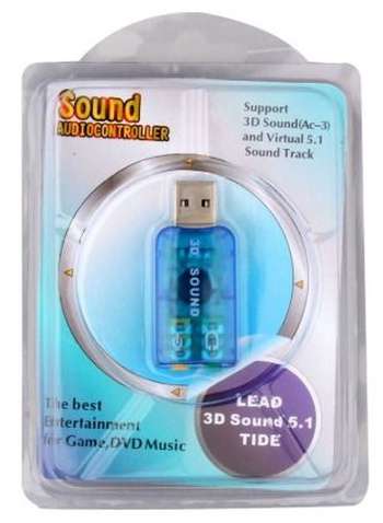 Звукова карта 3D Sound USB Sound Card 5.1 Audio Controller