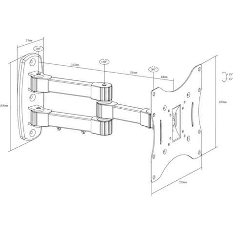 Кріплення настінне X-DIGITAL STEEL SA245 Black