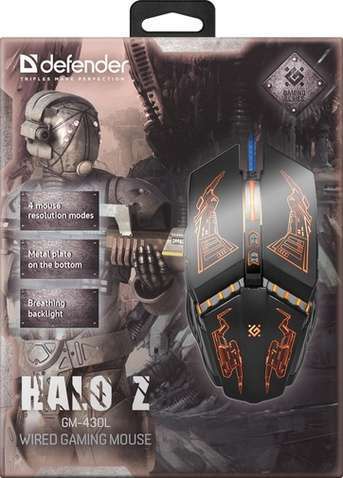 Миша Defender Halo Z GM-430L Black (52430)