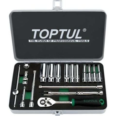 Набір інструментів TOPTUL дюймових 1/4" 18од. 3/16"-9/16" (GCAD1813)