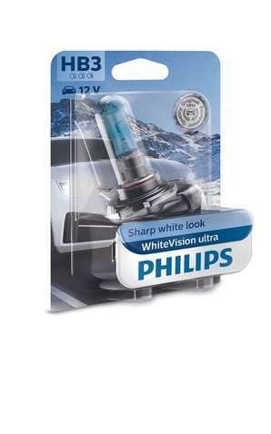 Лампа галогена  Philips HB3 WhiteVision Ultra +60%, 3800K, 1шт/блістер 9005WVUB1