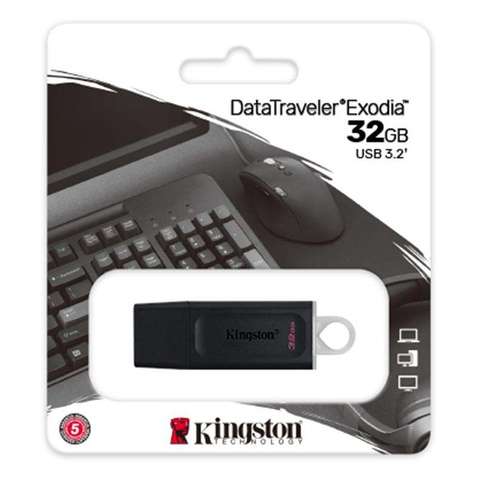 Флешка USB3.2 32GB Kingston DataTraveler Exodia Black/White