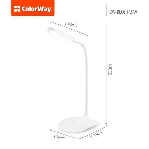 Лампа настільна LED ColorWay CW-DL06FPB-W White