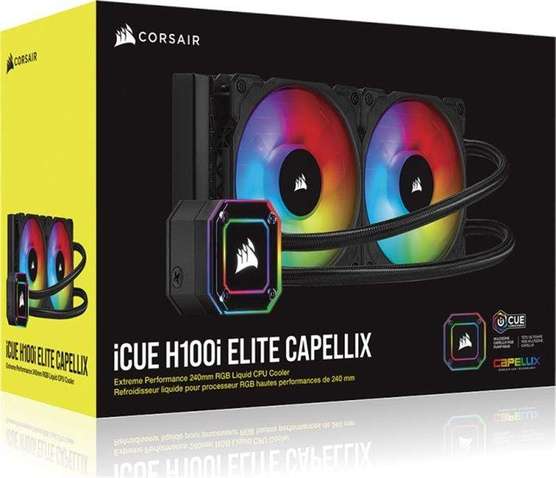 Система водяного охолодження Corsair iCUE H100i Elite Capellix RGB (CW-9060046-WW), Intel: 2066/2011/