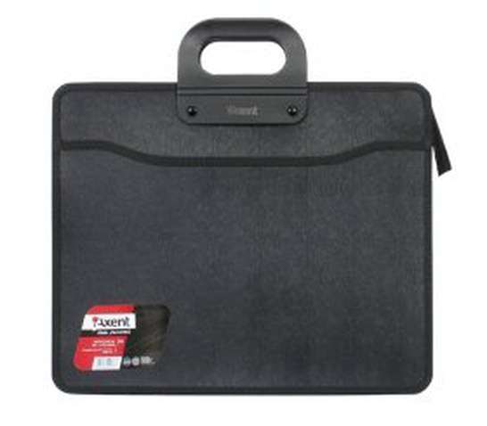 Папка - портфель  Axent В4, 3 compartments, black, with zipper closure (1603-01-А)