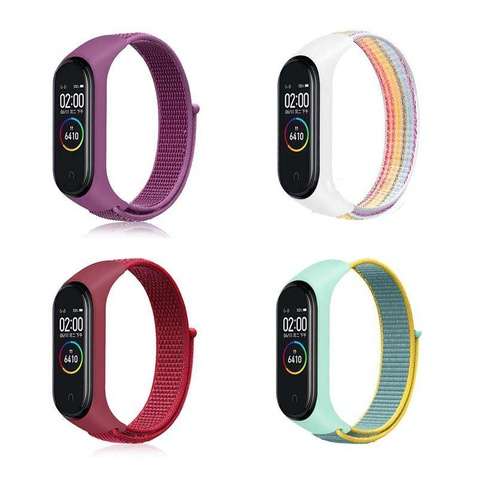Ремінець  BeCover Nylon Style для Xiaomi Mi Smart Band 5 Girl 4шт (705624)