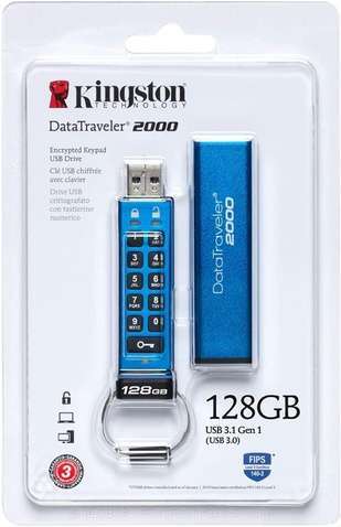 Флешка Kingston 128GB DataTraveler 2000 (DT2000/128GB)