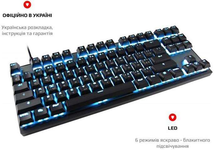 Клавіатура Motospeed GK82 Outemu Blue (mtgk82bmb) Black USB