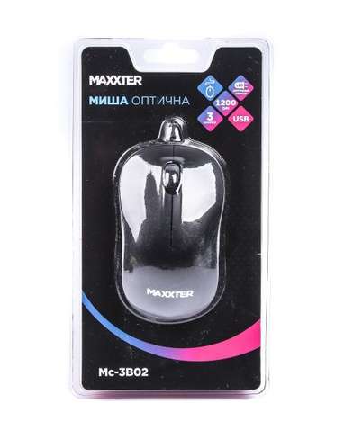 Мишка  Maxxter Mc-3B02 Black USB