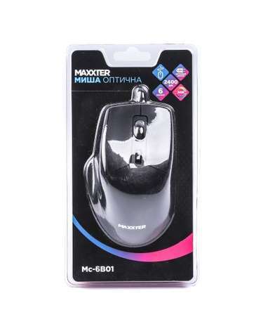 Мишка  Maxxter Mc-6B01 Black USB