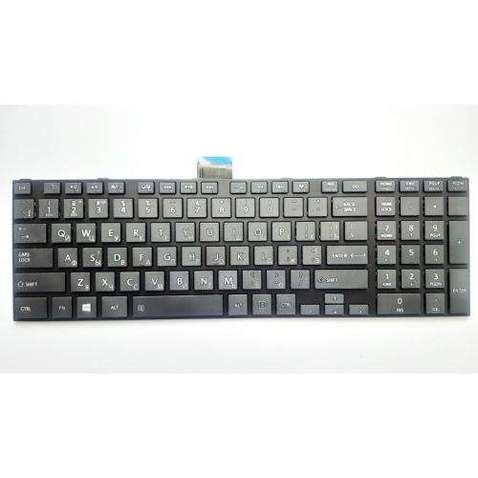 Клавіатура ноутбука  Toshiba Satellite C50-A/C55-A/C50D-A/C55D-A чорний з чорним UA (A46183)