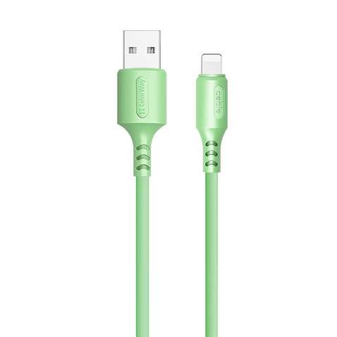 Кабель  1m USB 2.0 / Lightning Colorway (CW-CBUL042-GR) (soft silicone) 2.4А Green