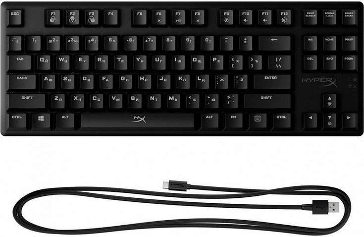 Клавіатура HyperX Alloy Origins Core Blue RGB (4P5P2AX) Black USB