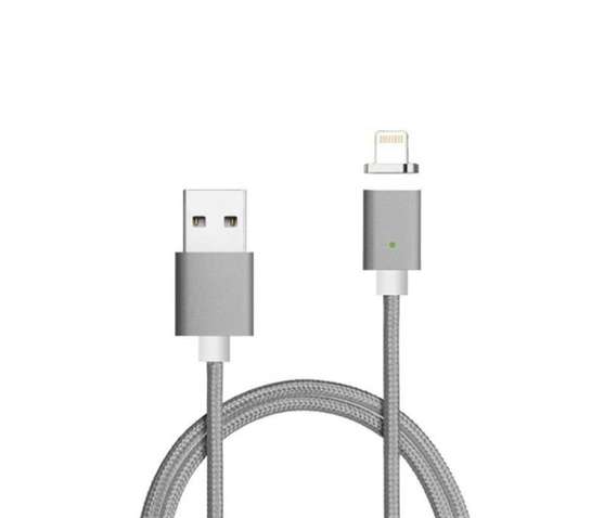 Кабель   Ninja USB-Lighting, магнітний, 1м, Gray (YT-MCFB-L/Gr/15592) блістер