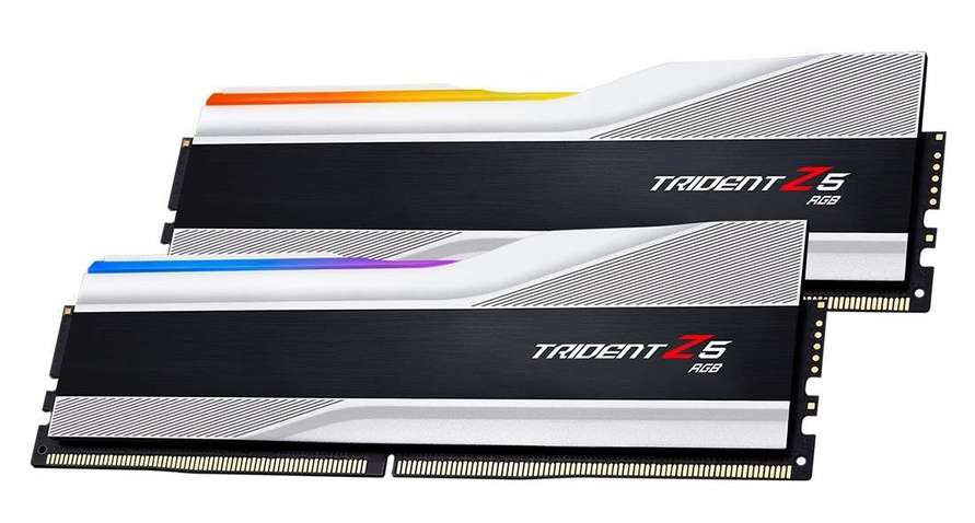 Оперативна пам'ять  DDR5 2x16GB/5600 G.Skill Trident Z5 RGB Silver (F5-5600J4040C16GX2-TZ5RS)