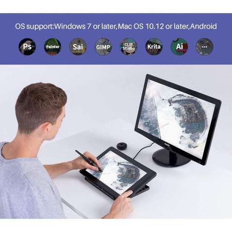 Графічний монітор Huion Kamvas 13 (GS1331) + рукавичка