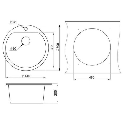 Кухонна мийка MINOLA MRG 1045-50 Пісок