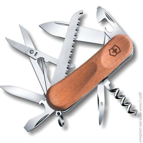 Мультитул Victorinox Delemont EvoWood 17, 85мм, горіх (2.3911.63)